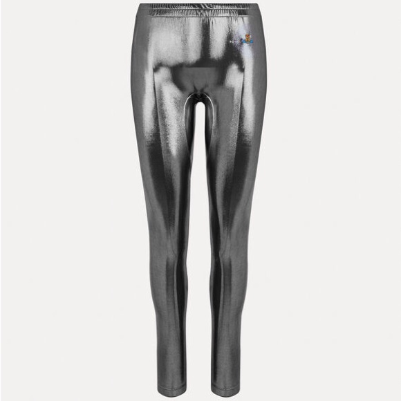 Vivienne Westwood Silver Chrome Leggings Brand New Size Xl